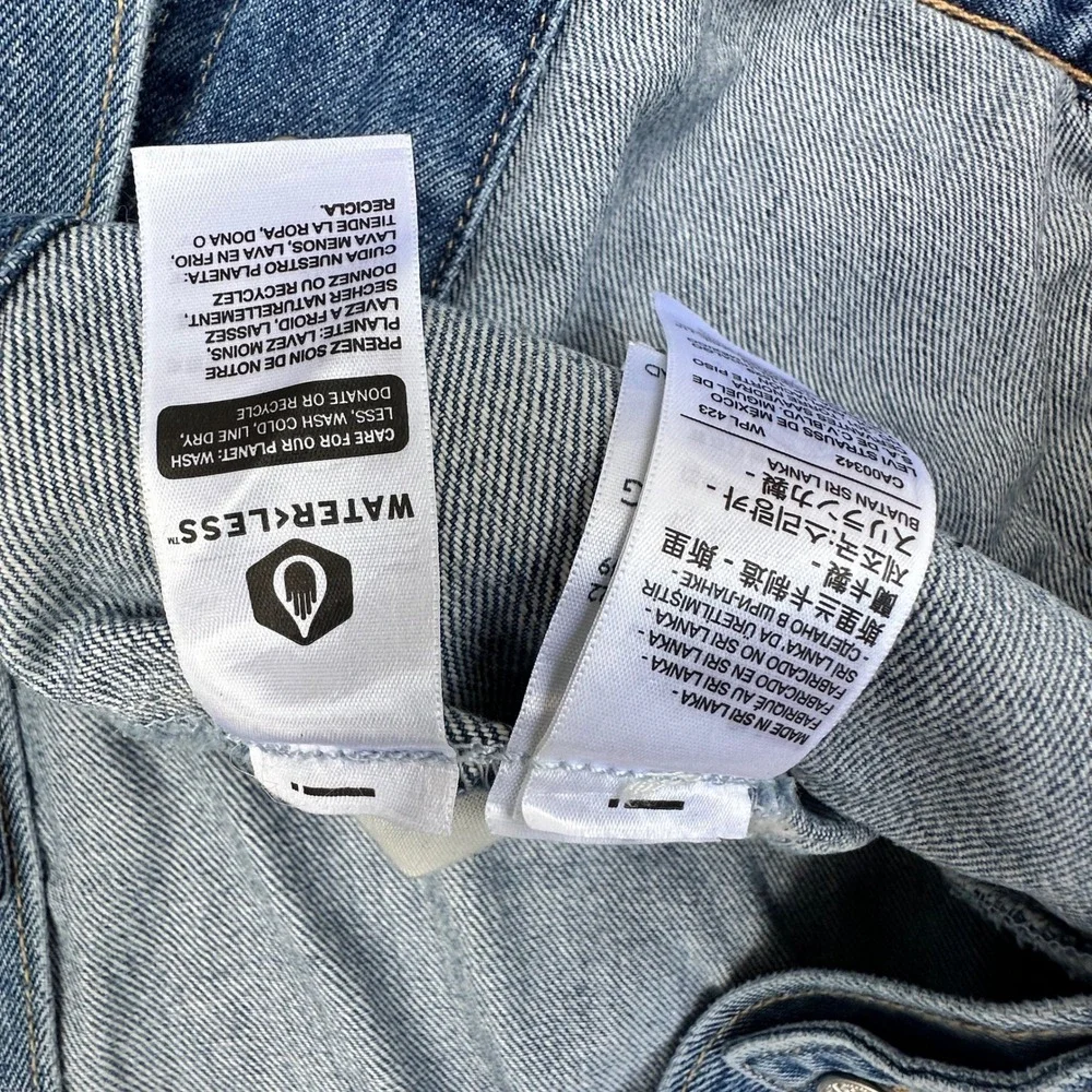 Levis Baggy Trucker Jacket Men's Size X Large Blue Denim New With Tags